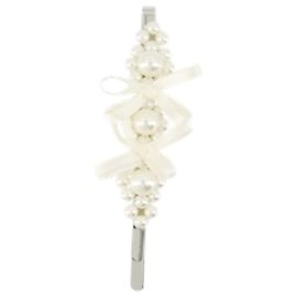 Mini fermaglio per capelli a fiocco - Simone Rocha - Perla - Bianco Bianco