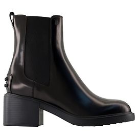 Botins de Tornozelo - Tod's - Couro - Preto Preto