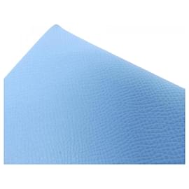 Hermès-Hermes Calvi Duo Epsom Coin Case-Blue