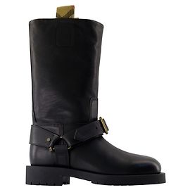 Bottes Basses Souples - Burberry - Cuir - Noir Noir