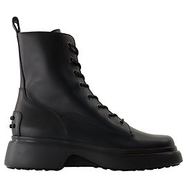 Botas Ankle Gomma 74l - Tod's - Couro - Preto Preto