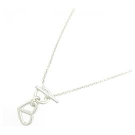 Hermès-Hermes 925 Silver Necklace-Silvery,Metallic