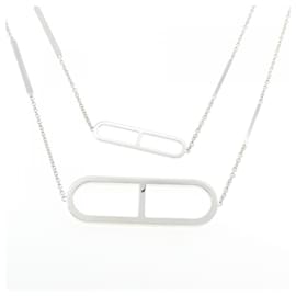 Hermès-Hermes Ever Chaine d'Ancre 925 Silver Necklace-Silvery,Metallic