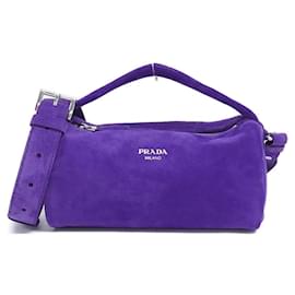 Prada-Prada 2VH188 SCAMOSCIATO Shoulder Bag-Blue