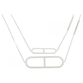 Hermès-Hermes Ever Chaine d'Ancre 925 Silver Necklace-Silvery,Metallic