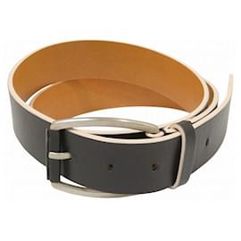 Christian Dior-Dior Leather Belt-Black