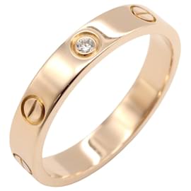 Cartier-Cartier Mini Love Ring Au750 Diamond Ring Size 16-Golden,Metallic