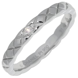 Chanel-Chanel Coco Crush Pt950 Diamond Ring Size 10.5-Silvery,Metallic