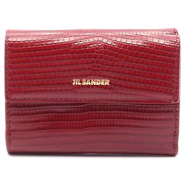 Carteira Bebê de Couro Jil Sander Vermelho