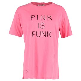 Valentino Garavani T-shirt oversize Valentino Shadow Pink Is Punk stampata in cotone rosa Marrone Rosa
