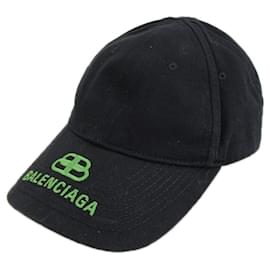 Balenciaga-Boné de beisebol com bordado de logo Balenciaga-Preto