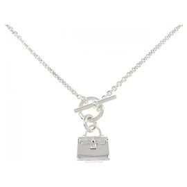Hermès Collana Hermes Amulette Kelly in argento 925 Argento Metallico