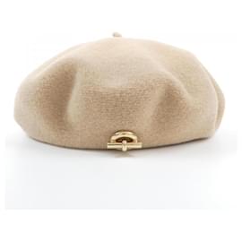 Hermès-Hermes Bonnet Sailor Wool Cap-Brown,Beige