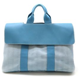 Borsa tote Valparaiso MM Hermès Blu Jeans Blu