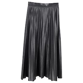 Hugo Boss Jupe midi plissée perforée Boss en polyester noir Noir