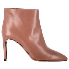 Alaïa Alaia Pointed Ankle Boots in Brown Leather Brown Red