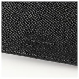 Prada-Prada Nylon Saffiano Leather Bifold Wallet-Black