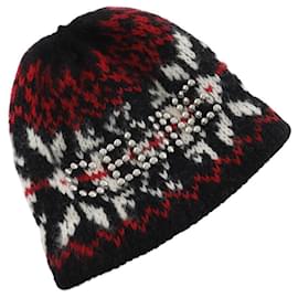 Céline-Celine Wool Knit Hat-White