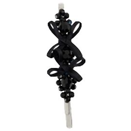 Fermagli per capelli a forma di fiore con fiocco - Simone Rocha - Cristallo - Nero Nero