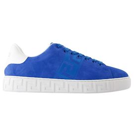 Sneakers - Versace - Camoscio - Blu Blu
