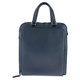 Prada-Prada Saffiano Leather Briefcase-Blue
