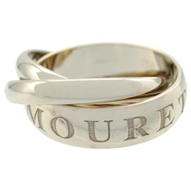 Cartier-Cartier Trinity Au750 White Gold Ring Size 11-Silvery,Metallic