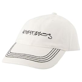 Cappello - Acne Studios - Cotone - Bianco Bianco