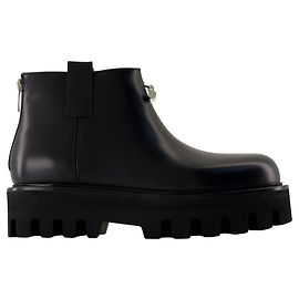 Botines - Alexander McQueen - Cuero - Negro Negro
