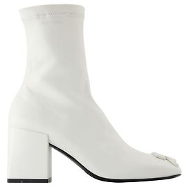 Bottines Réédition - Courreges - Cuir - Blanc Blanc