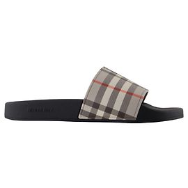 Furley Sandals - Burberry - Synthetic Leather - Grey Grey