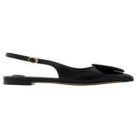 Duelo P Slingbacks - Jacquemus - Leder - Schwarz Schwarz