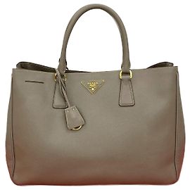 Prada Galleria Saffiano Leather Handbag Grey