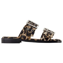Sandálias Femininas - Ganni - Denim - Estampado Multicor