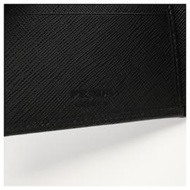 Prada-Prada Saffiano Leather Bifold Wallet Black-Black