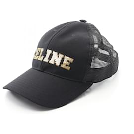 Céline-Celine Canvas Cap-Black