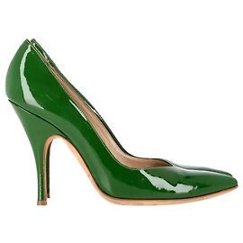 Escarpins Pointus Dolce & Gabbana en Cuir Verni Vert Vert Vert olive