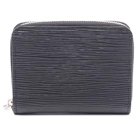 Louis Vuitton-Louis Vuitton Zippy Coin Purse Epi Noir-Black