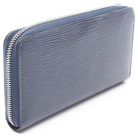 Louis Vuitton-Louis Vuitton Zippy Wallet Epi Long Wallet-Blue