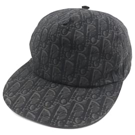 Christian Dior-Dior Oblique Leather Baseball Cap-Grey