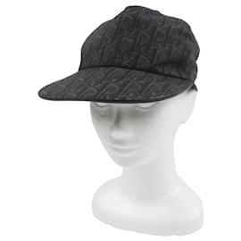 Christian Dior-Dior Oblique Leather Baseball Cap-Grey
