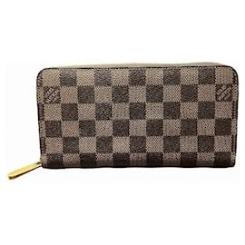 Louis Vuitton-Louis Vuitton Zippy Wallet Damier Long Wallet-Brown