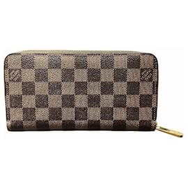 Louis Vuitton-Louis Vuitton Zippy Wallet Damier Long Wallet-Brown