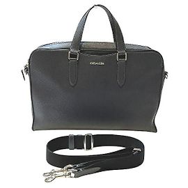 Coach Graham Structured Brief Leather 2way Bag Blue
