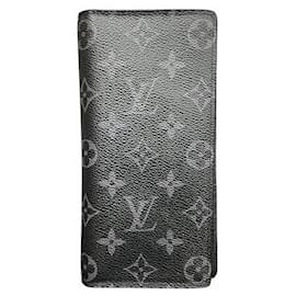 Louis Vuitton-Louis Vuitton Portefeuille Brazza Monogram Wallet-Black