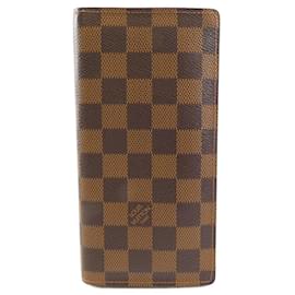 Louis Vuitton-Louis Vuitton Portefeuille Brazza Damier Long Wallet-Brown