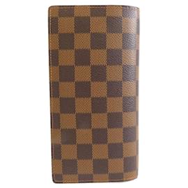 Louis Vuitton-Louis Vuitton Portefeuille Brazza Damier Long Wallet-Brown