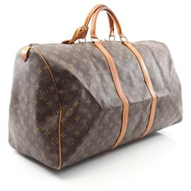 Louis Vuitton-Louis Vuitton Keepall 60 Monogram Coated Canvas Boston Bag-Metallic,Bronze