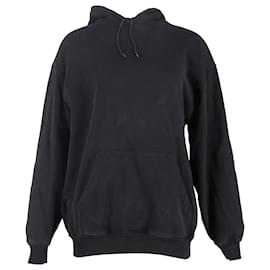 Balenciaga- Balenciaga Oversized Logo-Print Hoodie in Black Cotton-Black