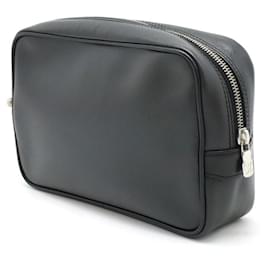 Louis Vuitton-Louis Vuitton Taiga Leather Clutch Bag-Black