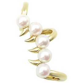 Pendiente Ear Cuff de Perla en Oro Amarillo K18 Tasaki Dorado Metálico